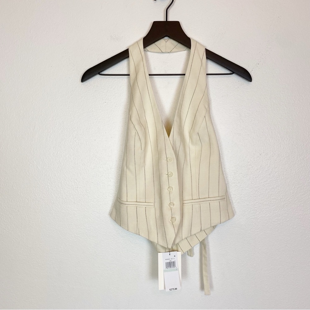 A.L.C. Woodson Pinstriped Halter Vest - Picture 6 of 9